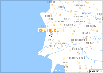 map of Rreth-Greth