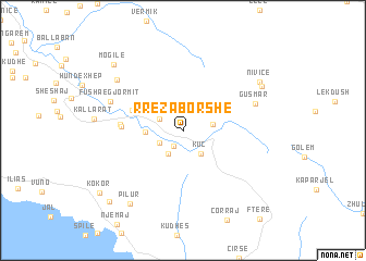 map of Rrëza-Borshe