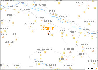 map of Rsovci