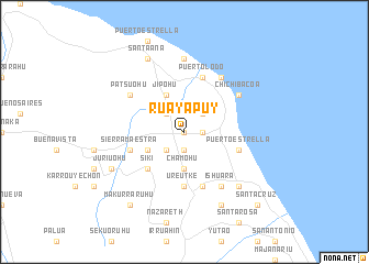 map of Ruáyapuy