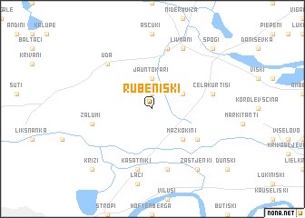 map of Rubeniški