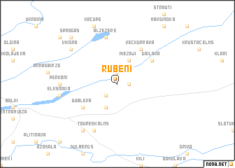 map of Rubeņi