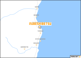 map of Rubeshibetsu