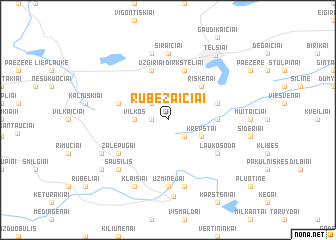 map of Rubežaičiai