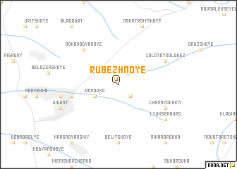 map of Rubezhnoye