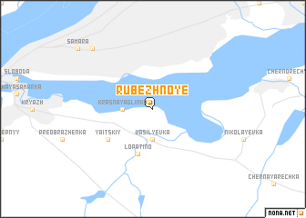 map of Rubezhnoye