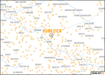 map of Rubežića