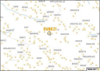 map of Rubeži