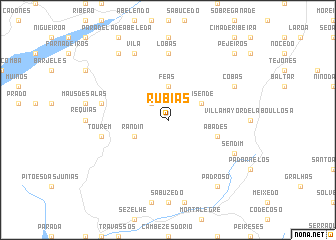 map of Rubiás