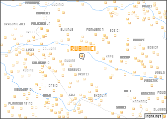 map of Rubinići