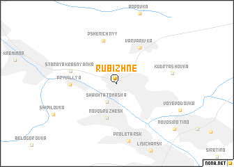 map of Rubizhne