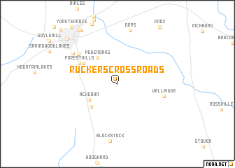 map of Ruckers Crossroads