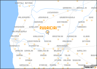 map of Rūdaičiai