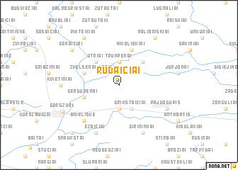 map of Rudaičiai