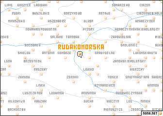 map of Ruda Komorska
