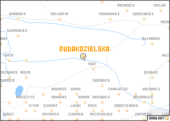 map of Ruda Kozielska