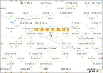 map of Ruda Maciejowska