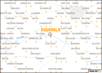 map of Ruda Mała