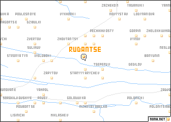 map of Rudanʼtse