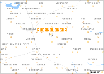 map of Ruda Wołowska