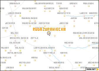 map of Ruda Żurawiecka