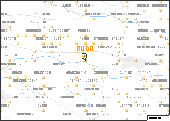 map of Ruda