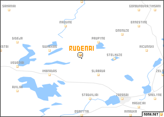 map of Rudėnai