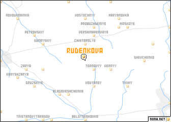 map of Rudenʼkova