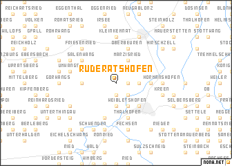 map of Ruderatshofen