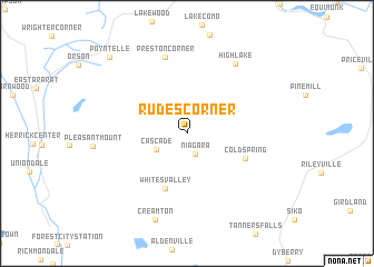 map of Rudes Corner