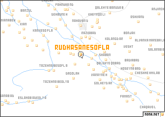 map of Rūd Ḩasan-e Soflá