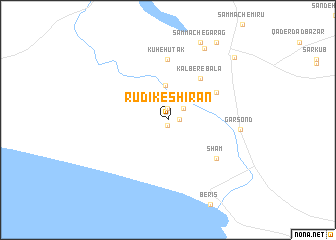 map of Rūdīk-e Shīrān