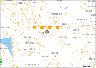 map of Ruđino Počivalo