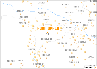 map of Rudinovača