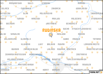 map of Rudinská