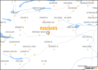 map of Rūdiškės