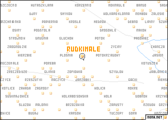 map of Rudki Małe