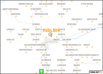 map of Rudlová