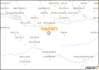 map of Rudňany