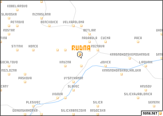 map of Rudná