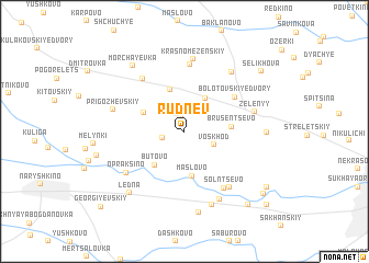 map of Rudnëv