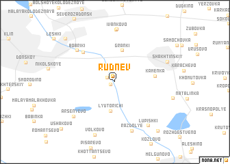 map of Rudnëv