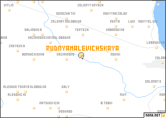 map of Rudnya Malevichskaya