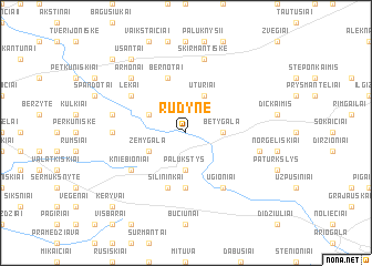 map of Rudynė