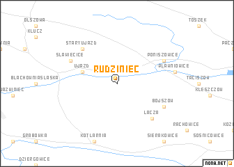 map of Rudziniec