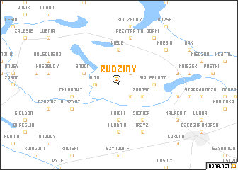 map of Rudziny