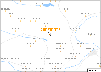 map of Rudžionys