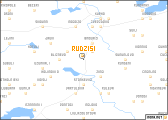 map of Rudziši