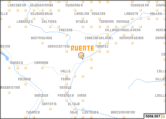 map of Ruente