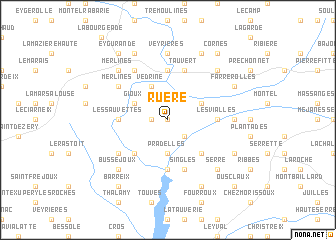 map of Ruère